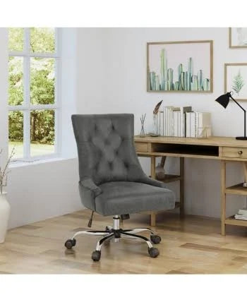 Slate Microfiber and Chrome Office Chair P868
