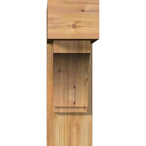 8x22W x 24x22D x 24x22H Rough Sawn Bracket with Offset Brace, Western Red Cedar M5699