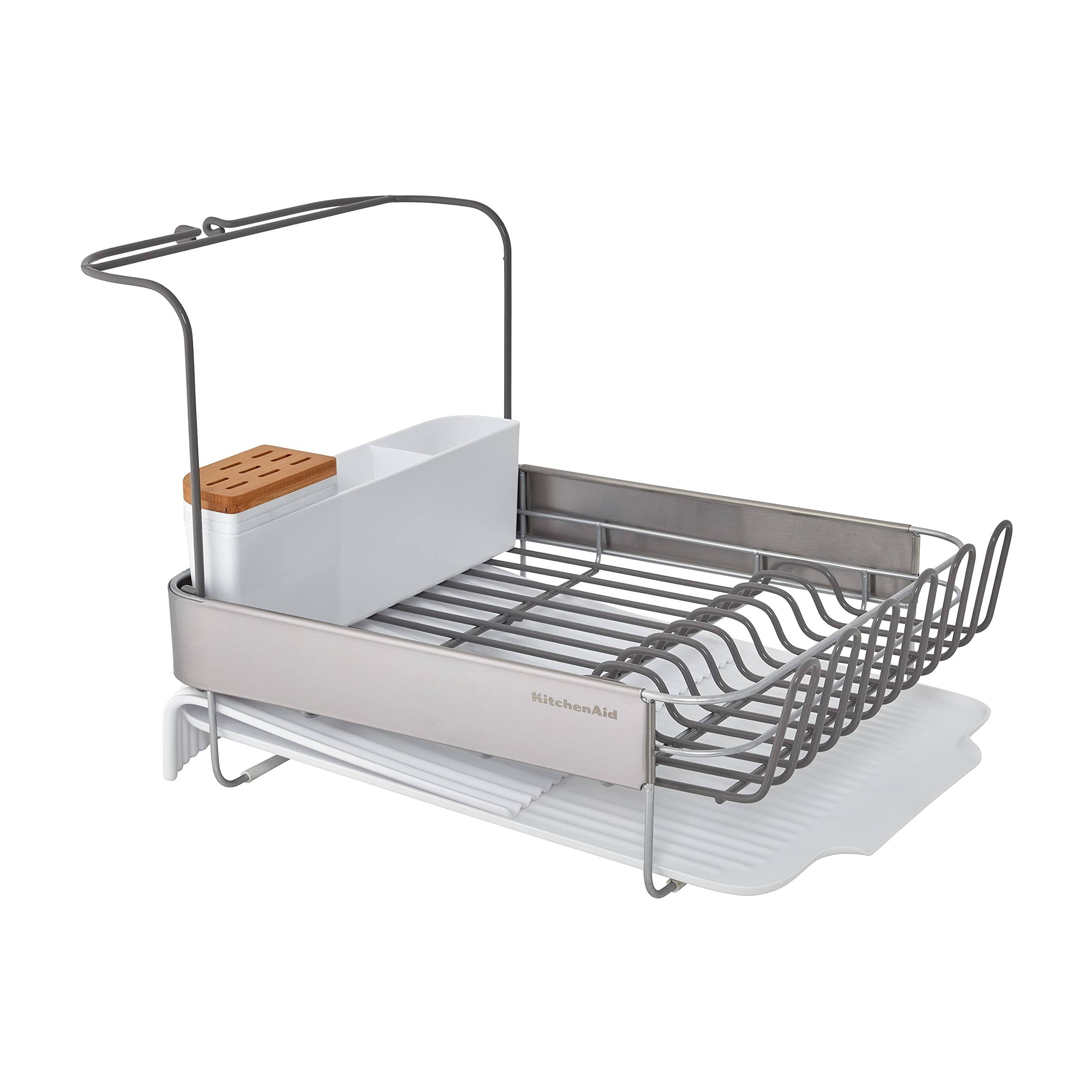 White Full-Size Expandable Dish-Drying Rack U207636