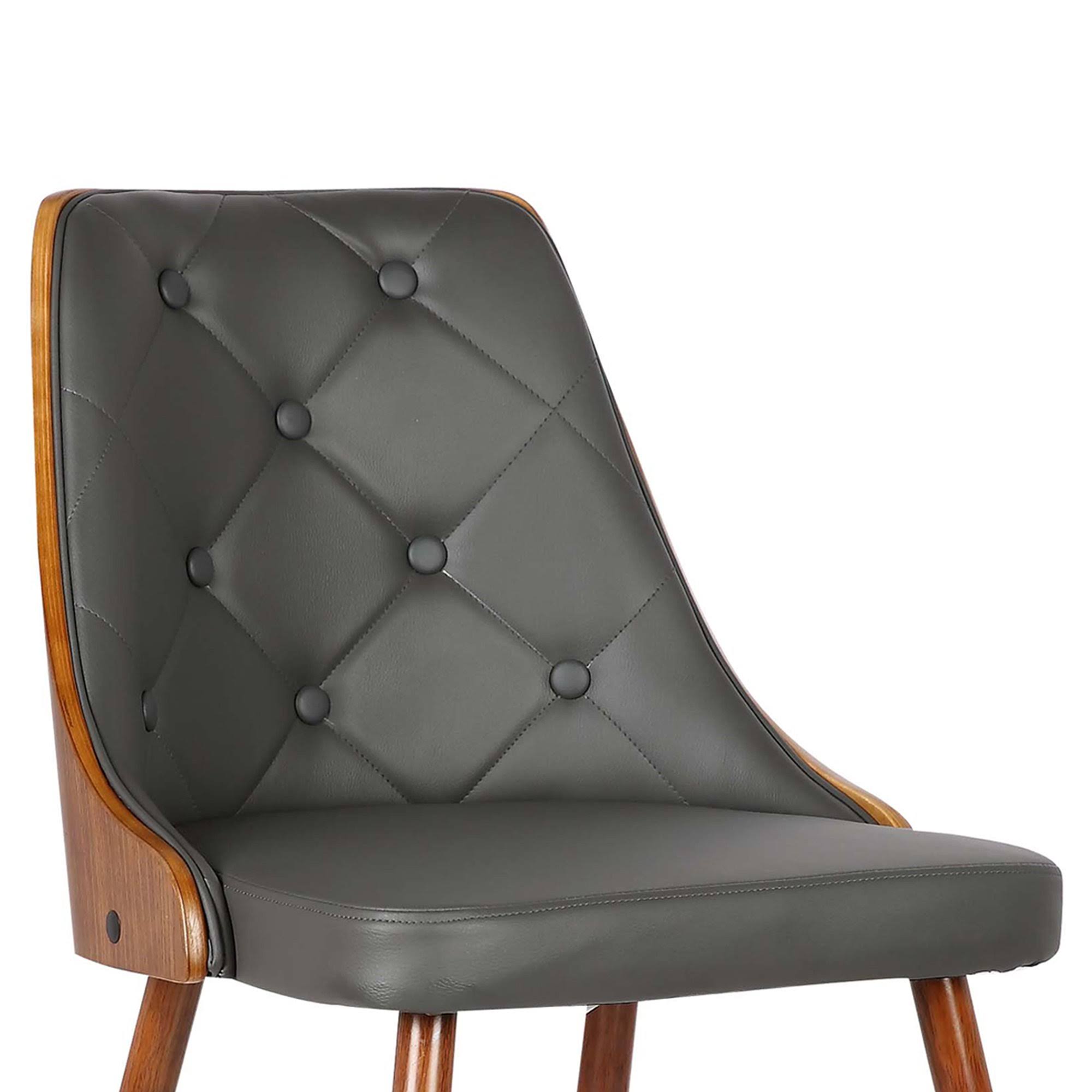 Walnut Gray Mid-Century Dining Chair L7394