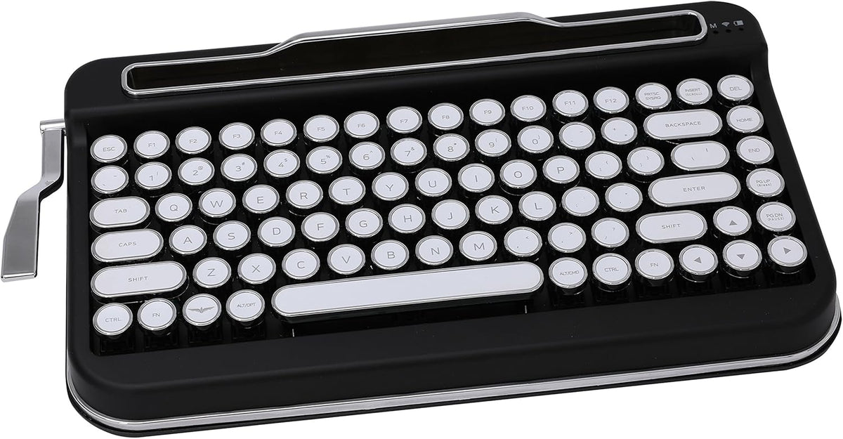 White Chrome Keycap Bluetooth Keyboard V599