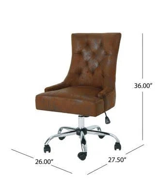 Slate Microfiber and Chrome Office Chair P868