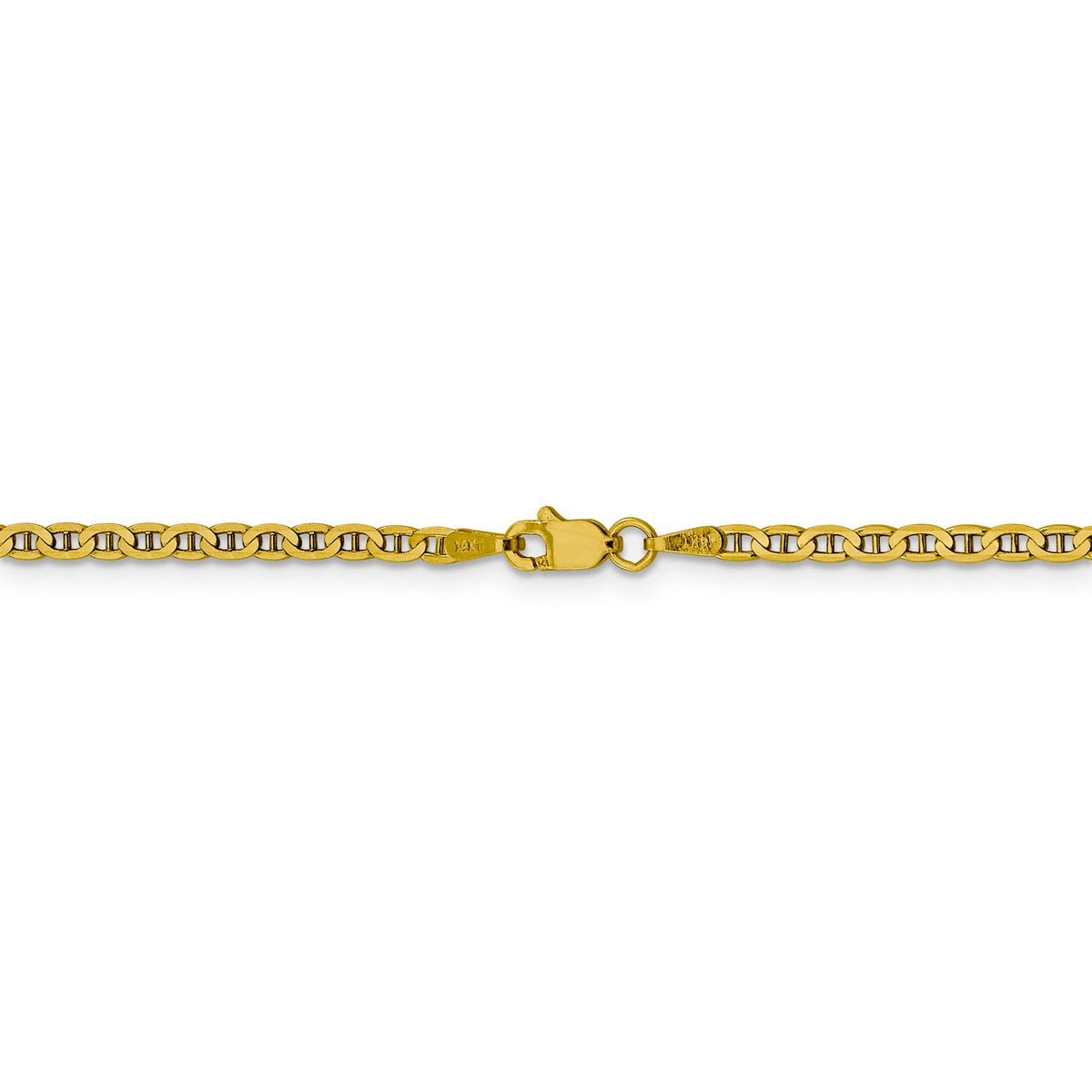 14k Yellow Gold Anchor Chain Necklace G334