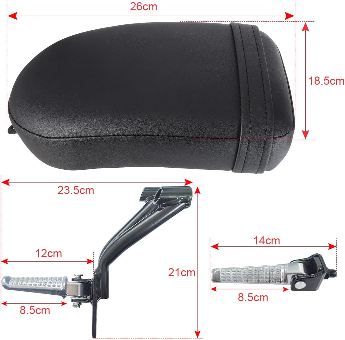 Rear Passenger Seat and Foot Pegs Kit for Honda CMX 300 CMX 500 X121