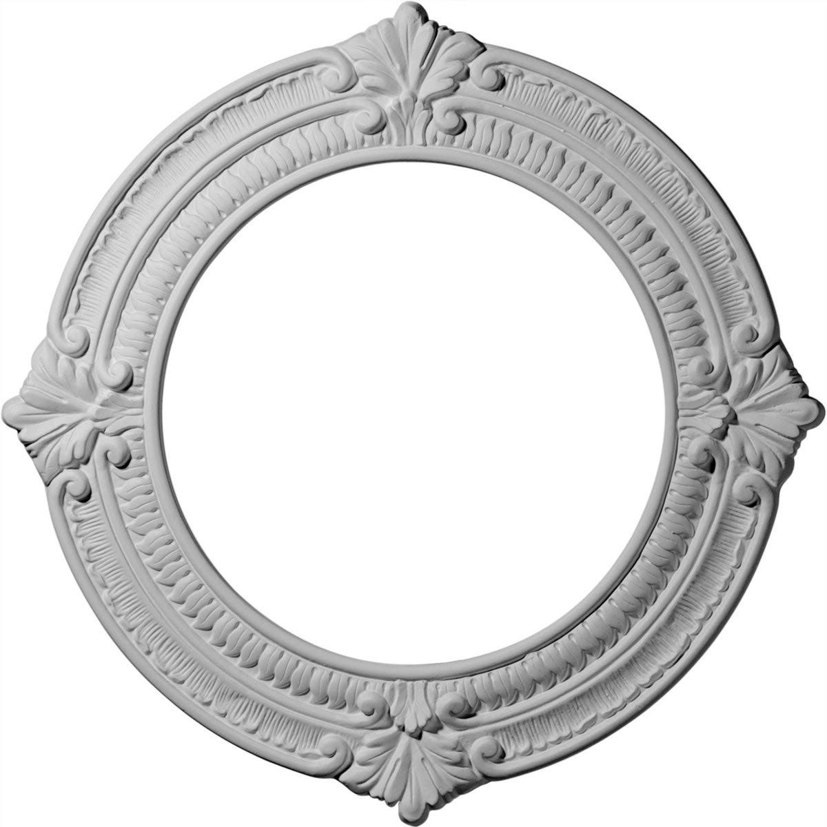 13 1/8x22OD x 8x22ID x 5/8x22P Hand-Painted Frost Ceiling Medallion T166717