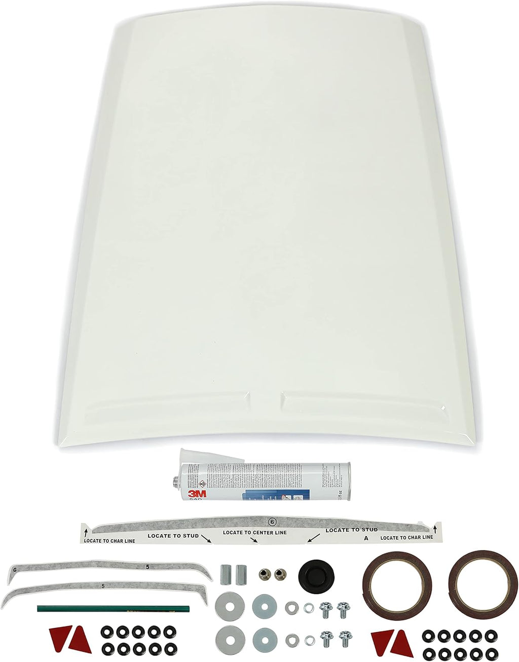 White Hood Scoop Vent Cover X435540