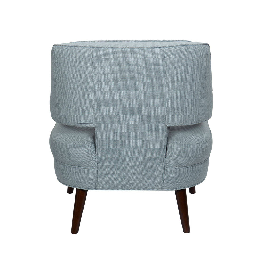 Blue Button Tufted Wingback Chair P4878