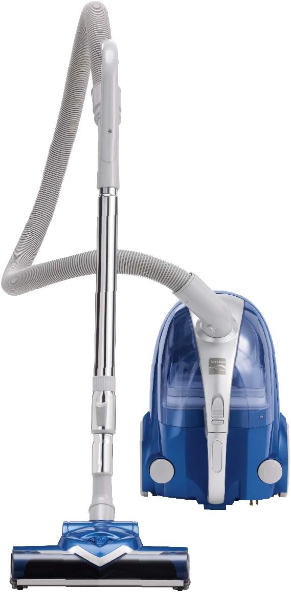 Blue Lightweight Bagless Compact HEPA Canister Vacuum with Pet Turbine Brush A304