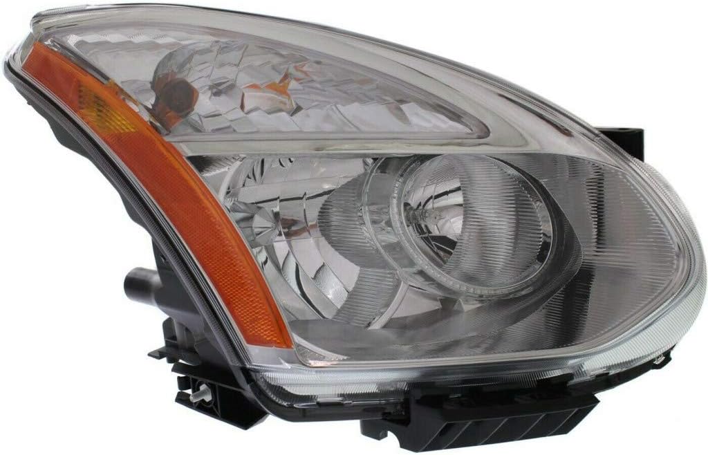 Headlight Assembly for Nissan Rogue 2008 Passenger Side Halogen Z9551