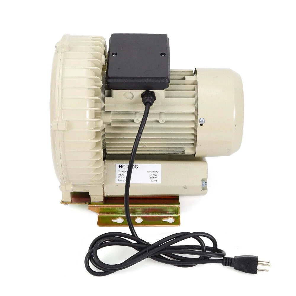110V 370W Commercial Air Pump Aquarium Hydroponics Aquaculture Fish Tank Pond Blower C785