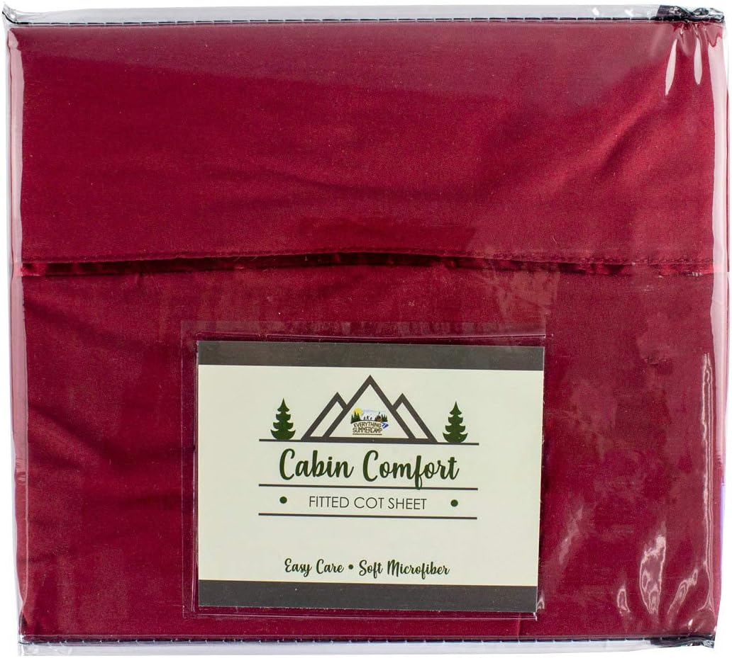 Cot Sheet for Camping and RV Cots, 72 x 28 Inches, Chocolate, Pack of 2 J9606