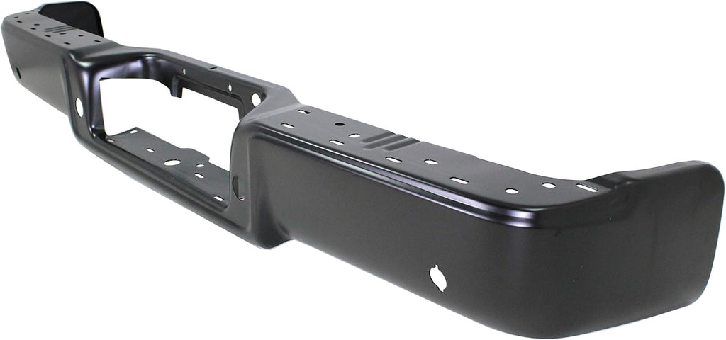 Step Bumper Powdercoated Black Steel with Rear Object Sensor Holes A51487