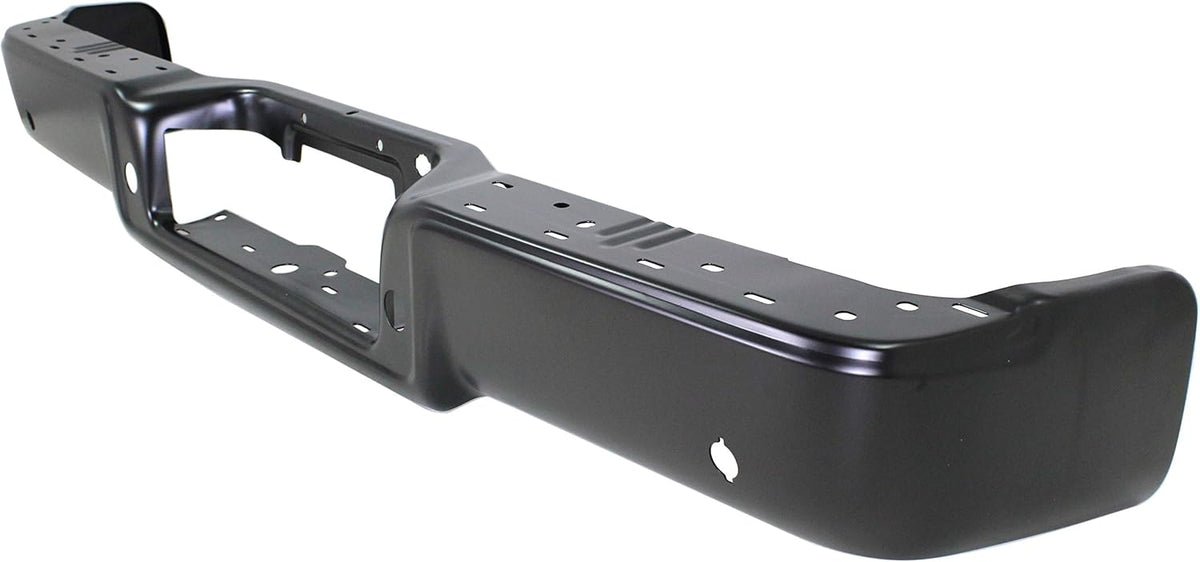 Step Bumper Powdercoated Black Steel with Rear Object Sensor Holes A51487