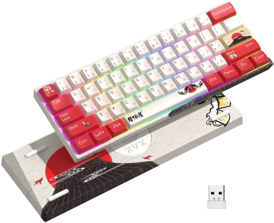 60% Wireless Mechanical Keyboard with RGB Backlit Y66020