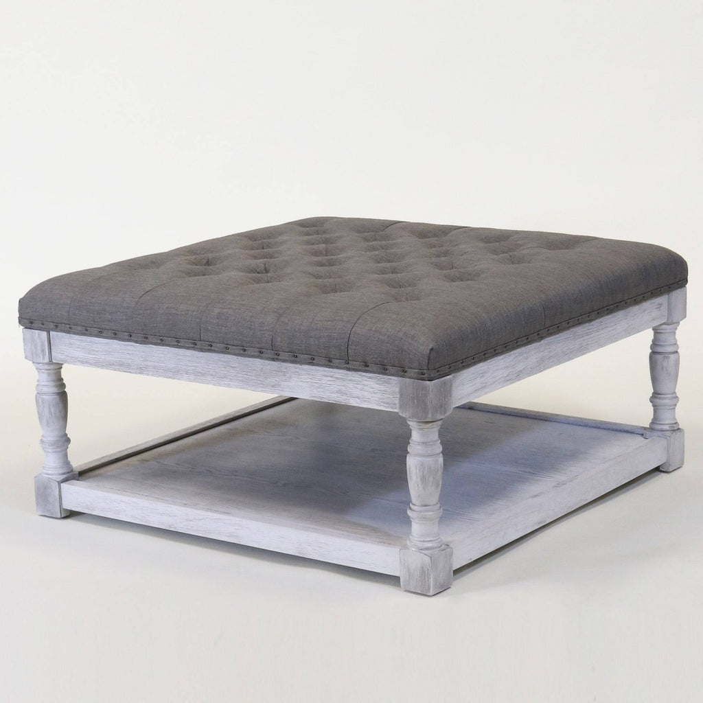 Tufted Textile Shelved Ottoman D91467
