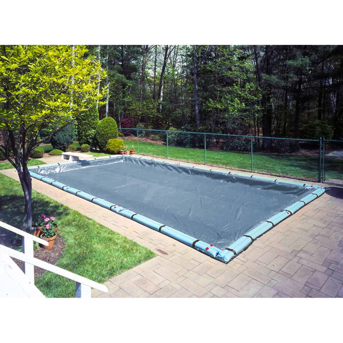 30 ft. x 50 ft. Rectangular Slate Blue Solid In-Ground Pool Cover K4481