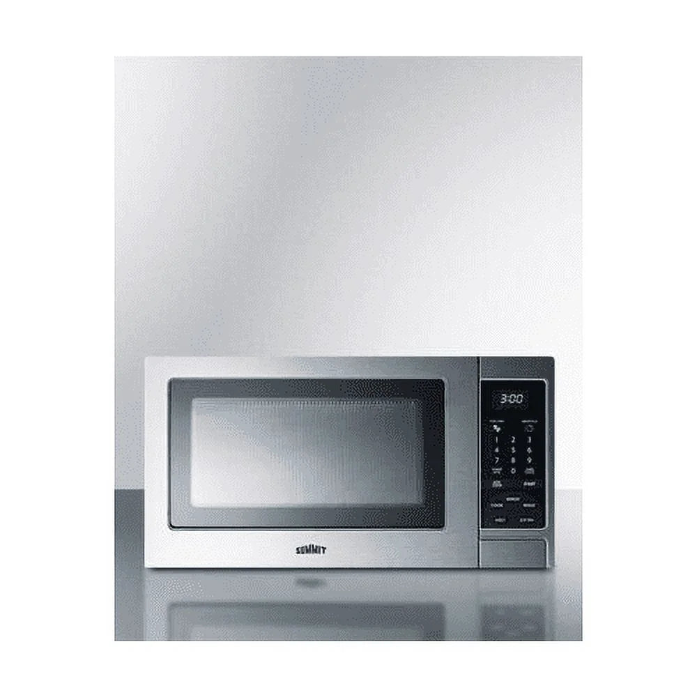 19 inch Compact Microwave With 900 Watts; Digital Touchpad; Brushed Stainless Steel Cabinet; Glass Turntable E262998