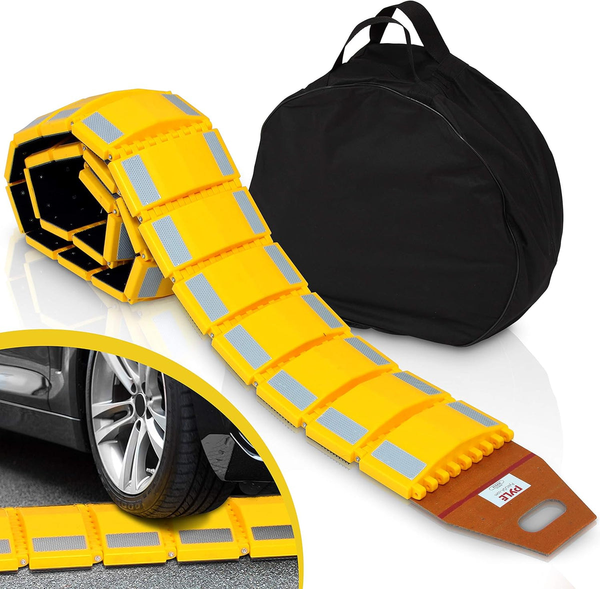Heavy Duty Reflective Plastic Speed Bump for Driveway Roads Parking Lot X6153