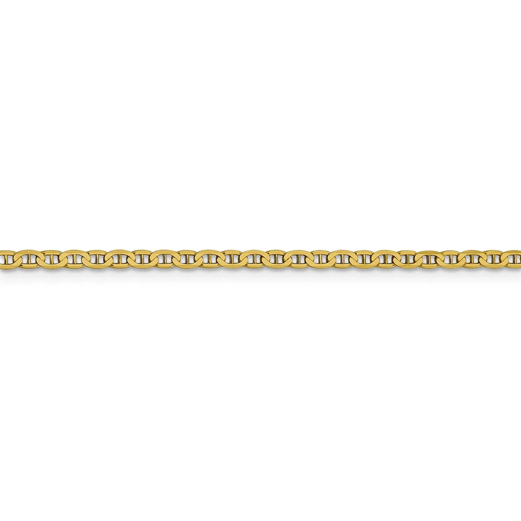 14k Yellow Gold Anchor Chain Necklace G334