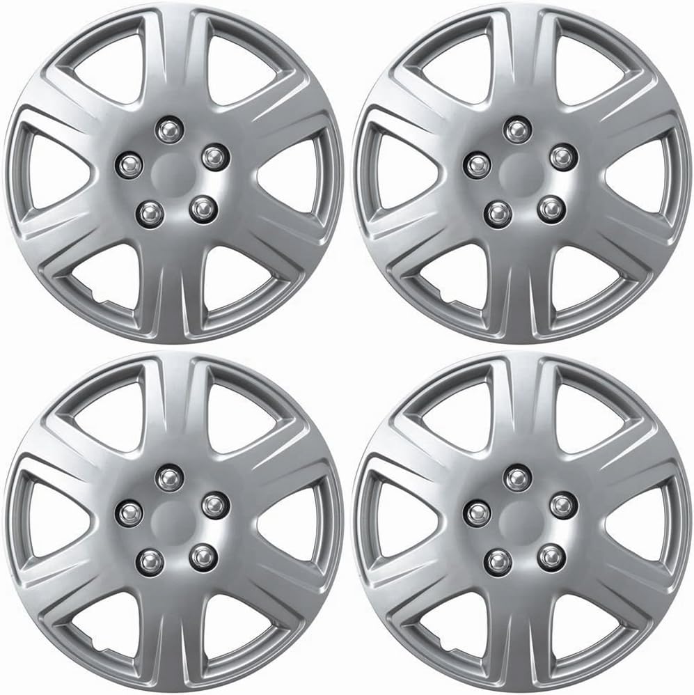 15 inch Silver Set of 4 Hubcaps Rim Covers for Wheels M87777