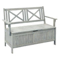 Hardwood Storage Bench, Gray, 4-ft. W664924