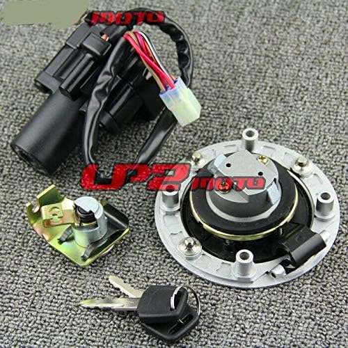 Ignition Switch Fuel Gas Cap Seat Lock Key for Suzuki GSX1300R Hayabusa 99-07 Pack of 2 C6613