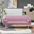 Pink Velvet Convertible Sofa Sleeper Sofa I9233