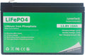 12V 10Ah LiFePO4 Battery, Rechargeable Lithium Iron Phosphate Battery, Pack of 2 N752512