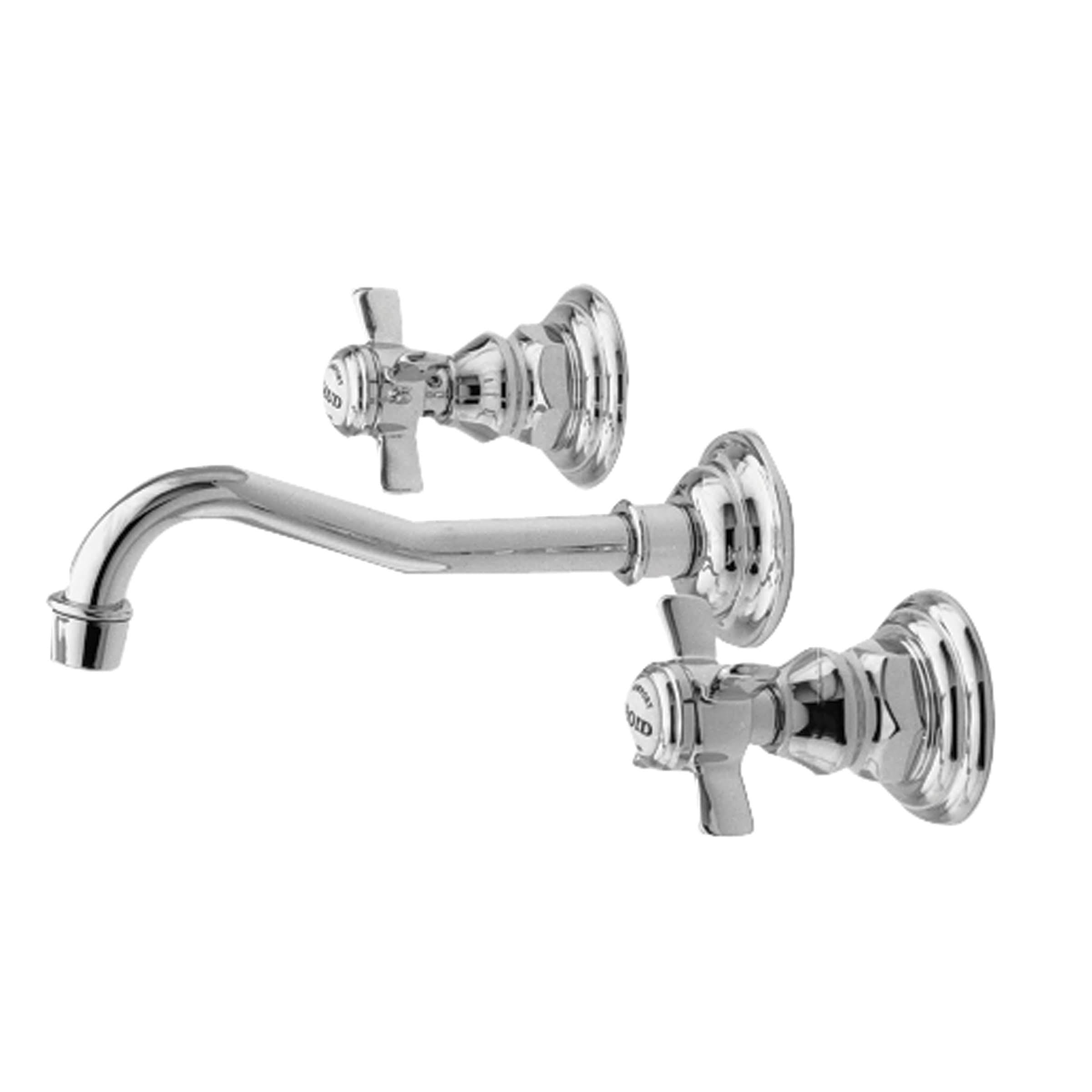Satin Brass PVD Wall Mount Lavatory Faucet G22608