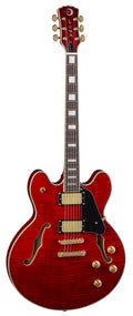 Trans Cherry Semi-Hollow Guitar Q35486