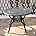 Bronze Cast Aluminum Square Patio Dining Table with Umbrella Hole B448223