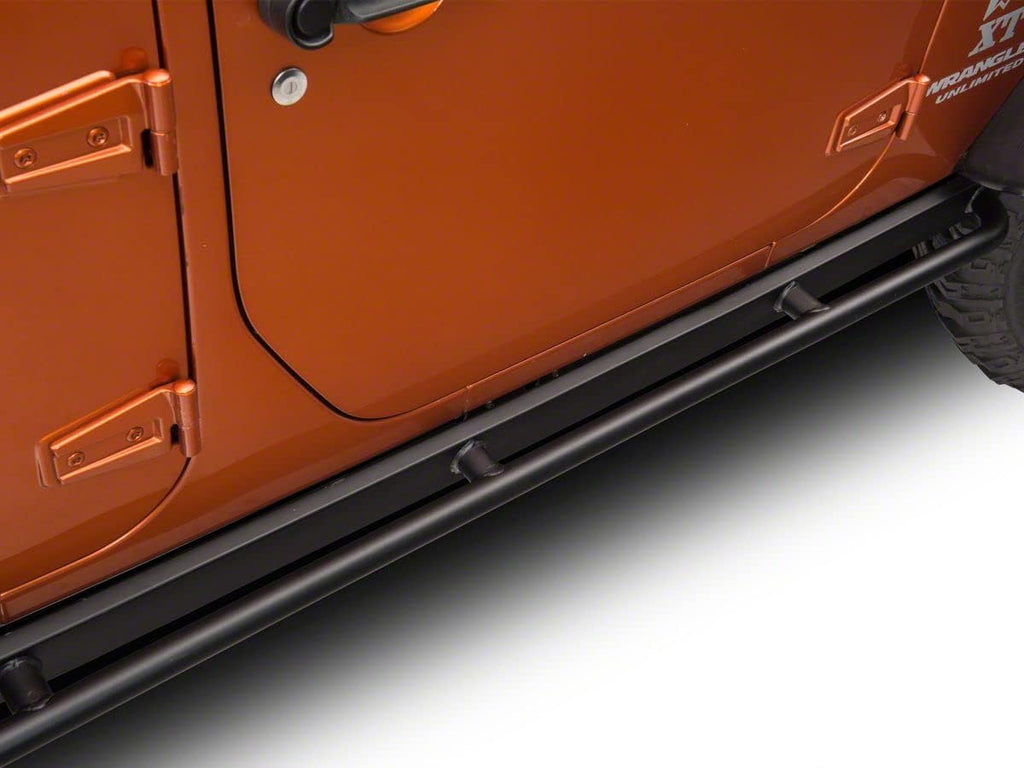 Textured Black Rubi Rails Compatible with 07-18 Jeep Wrangler JK 4-Door Y163