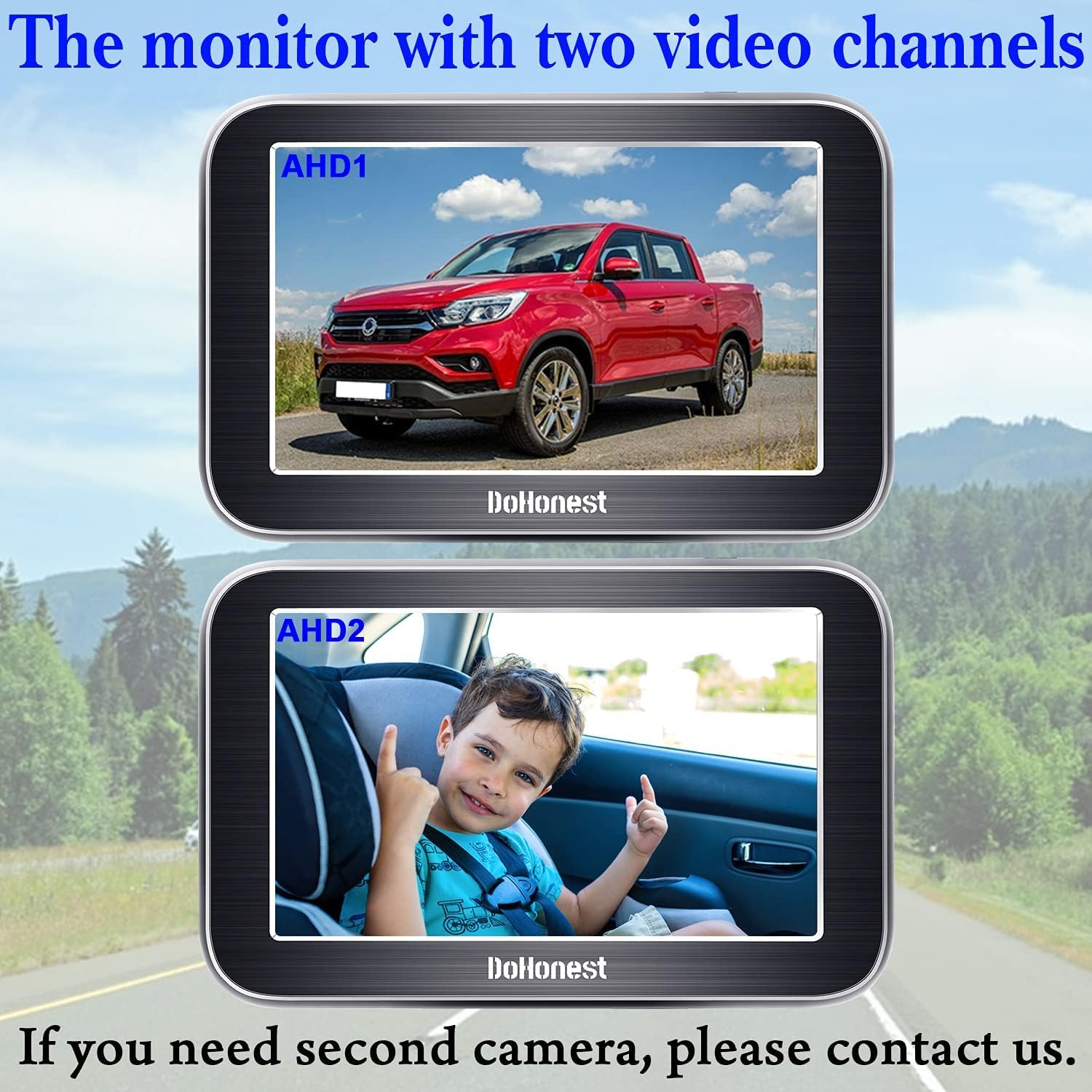 5'' AHD 1080P IR Night Vision Baby Car Camera R404