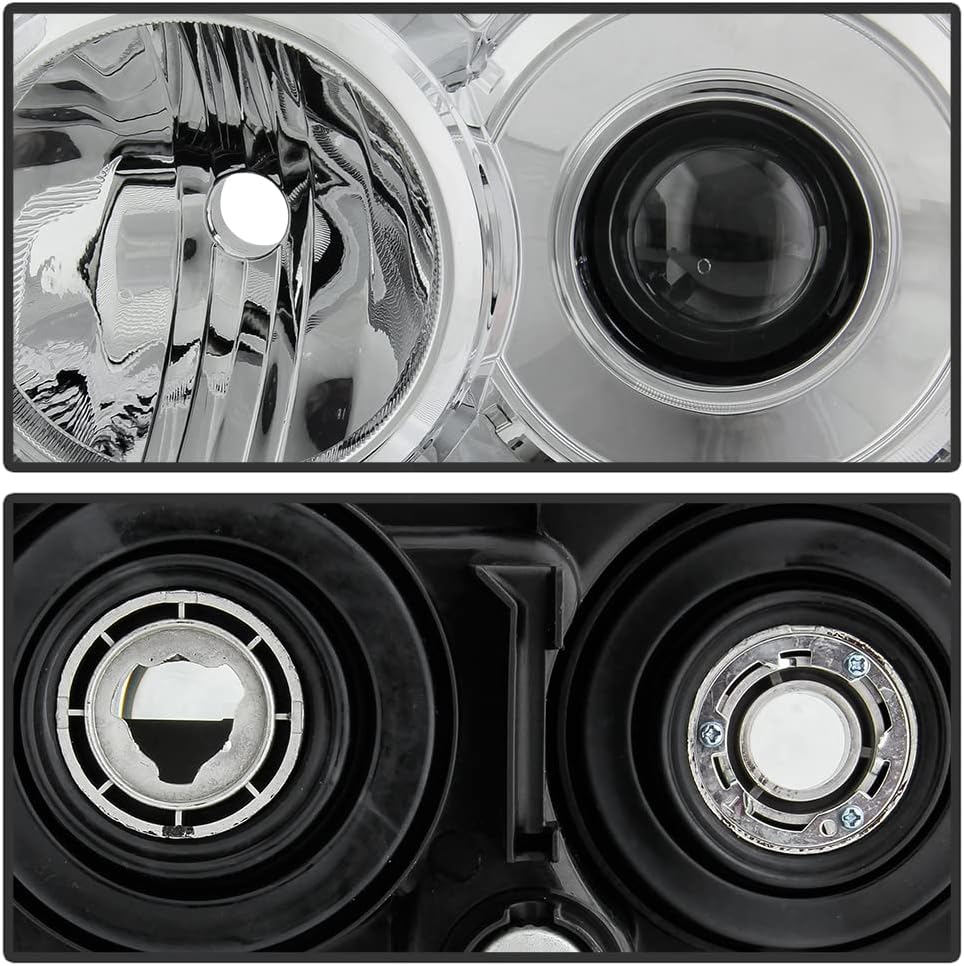 Chrome Housing Projector Headlights Set Q4353