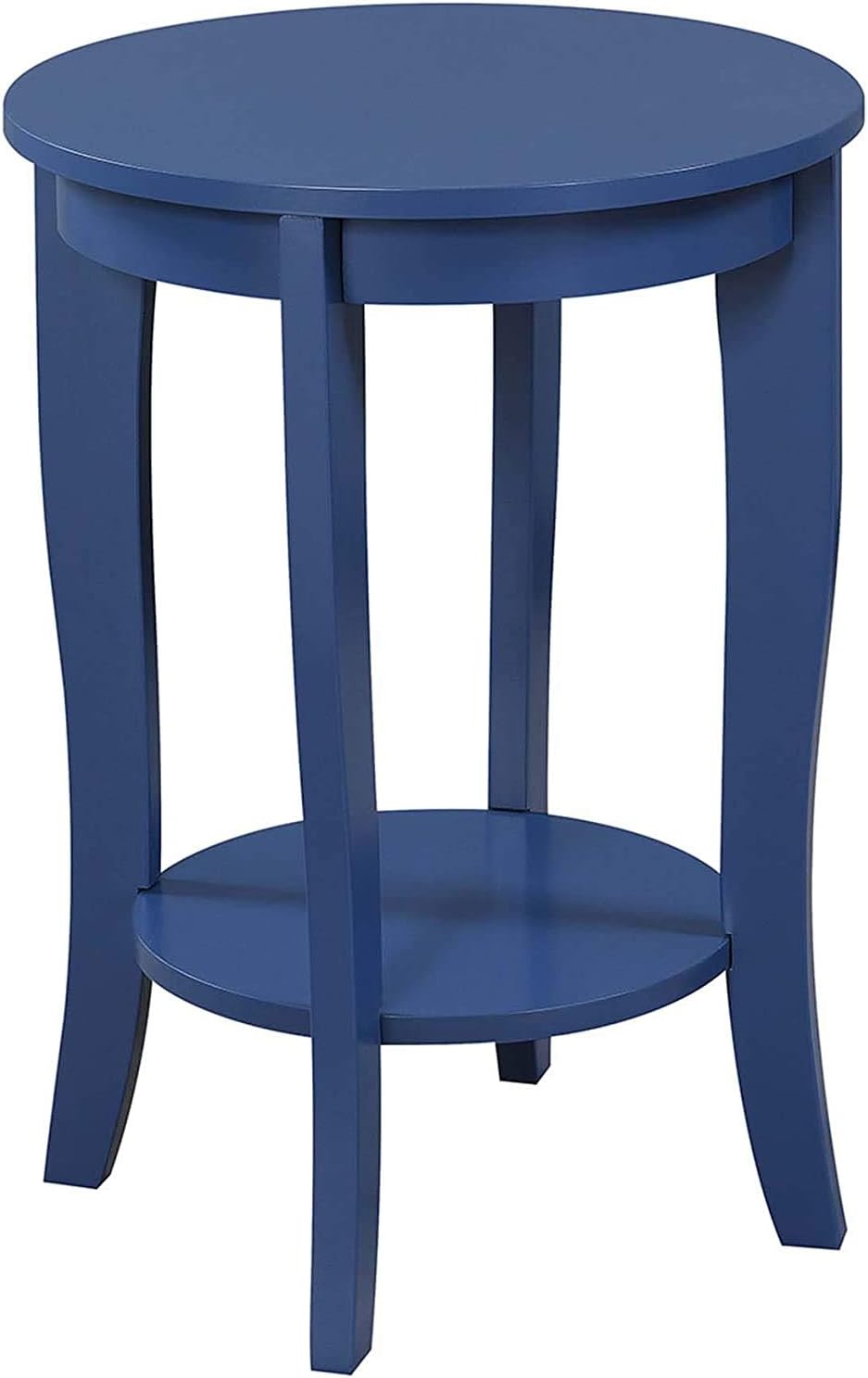 White Round End Table Y9442