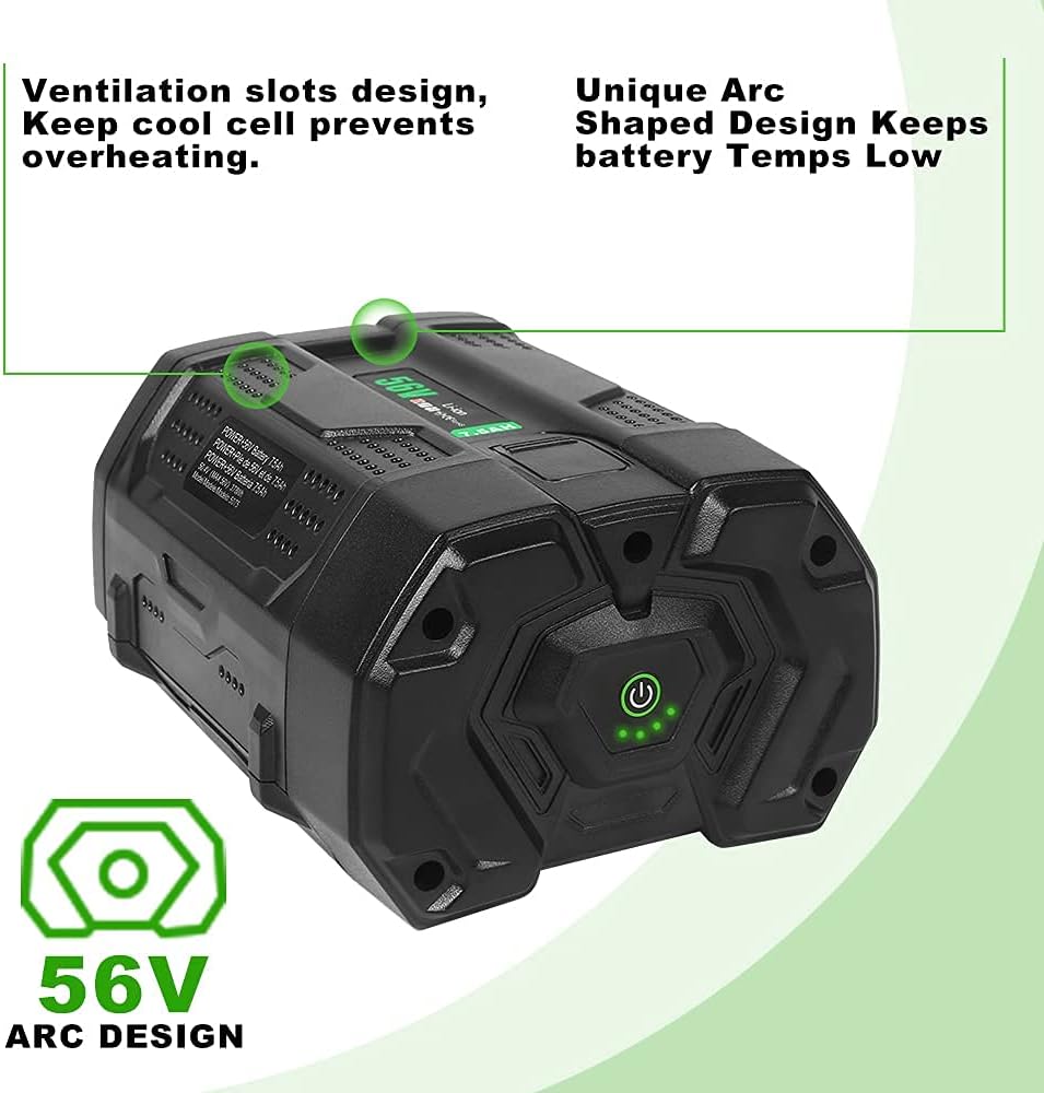 56 Volt 7.5 Ah Lithium Battery Replacement 7500mah with Power Indicator U970488