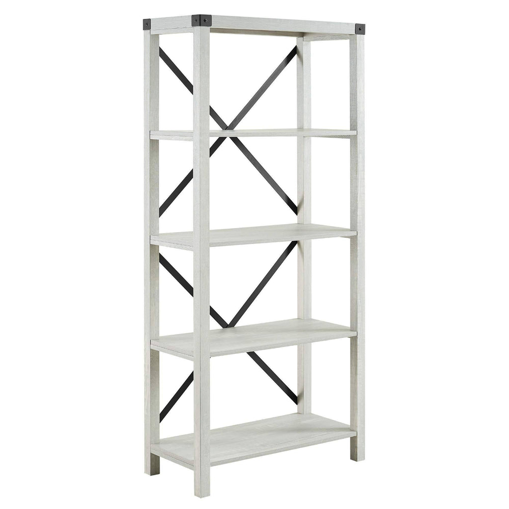 Stone Grey Metal Bookcase S39825