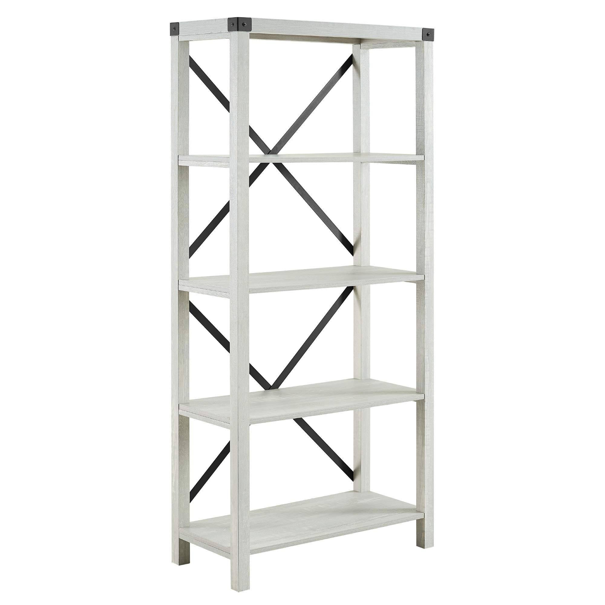 Stone Grey Metal Bookcase S39825