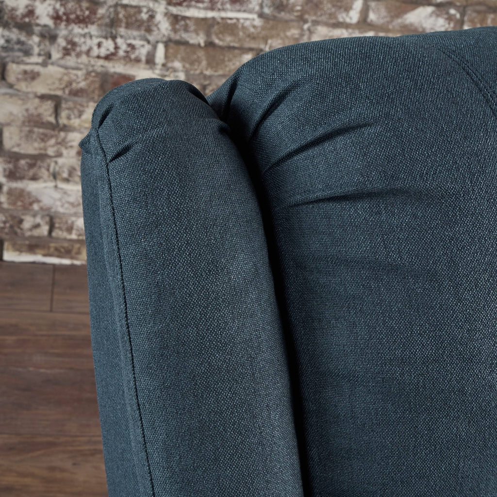 Charcoal Tufted Fabric Swivel Gliding Recliner Chair W6609