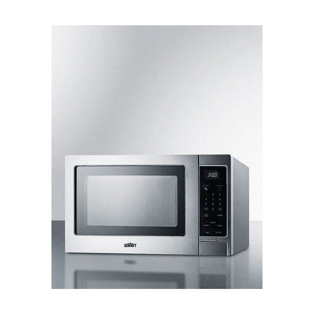 19 inch Compact Microwave With 900 Watts; Digital Touchpad; Brushed Stainless Steel Cabinet; Glass Turntable E262998
