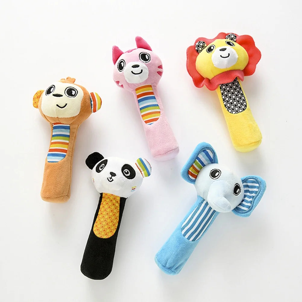 Panda Cartoon Animal Plush Wrist Rattles Hand Bells for Babies Y169383