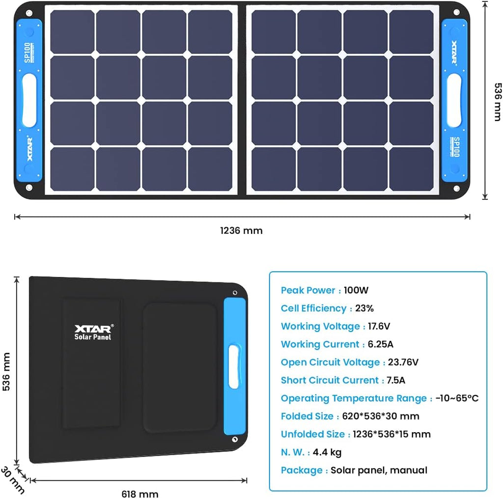 100W Portable Foldable Solar Panel U588791