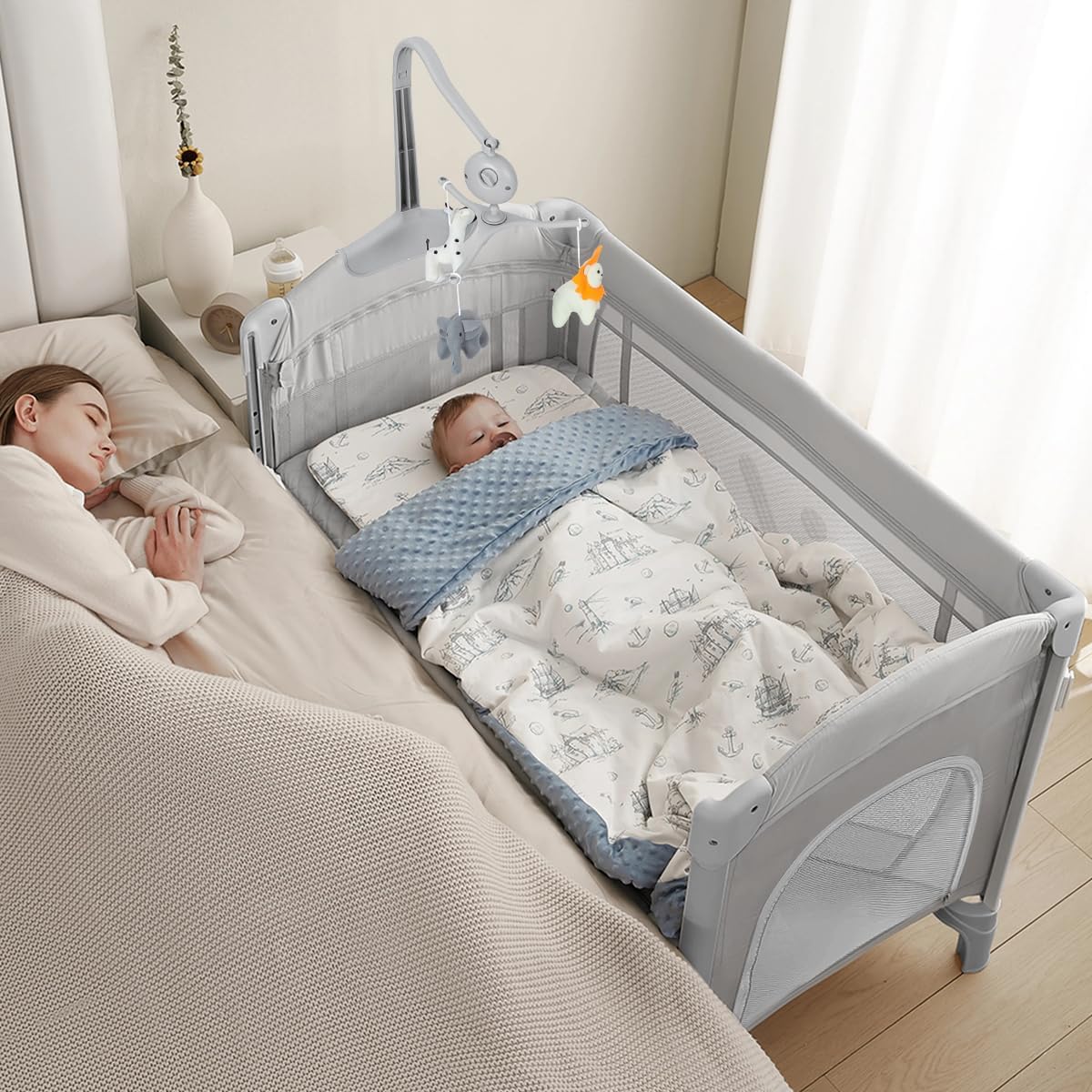 5-in-1 Portable Crib with Carry Bag M12674