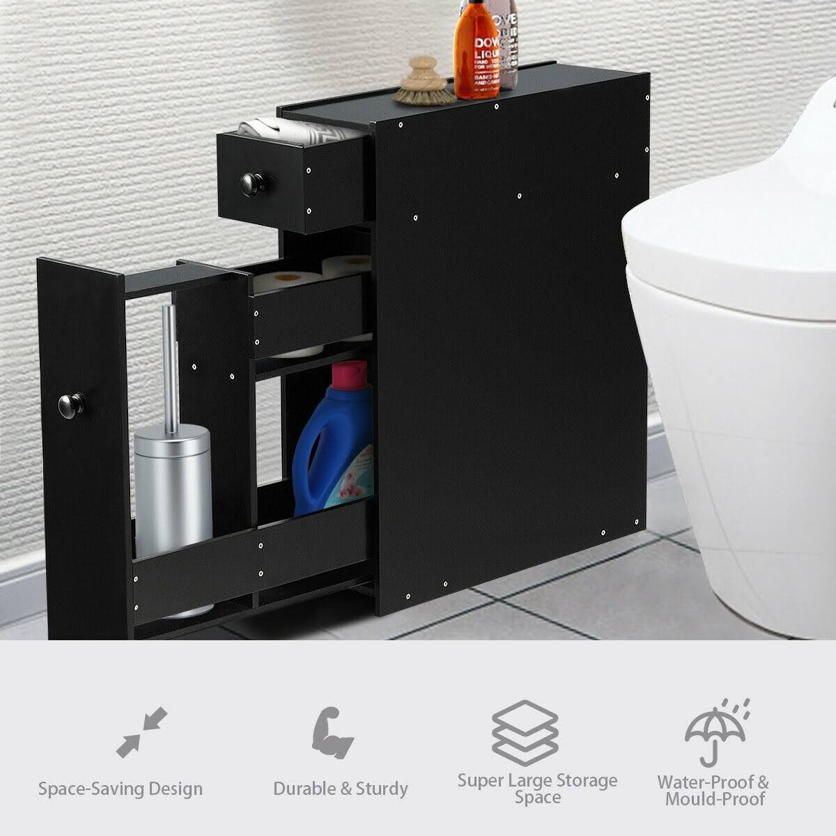 White Bathroom Cabinet Storage Organizer X4996