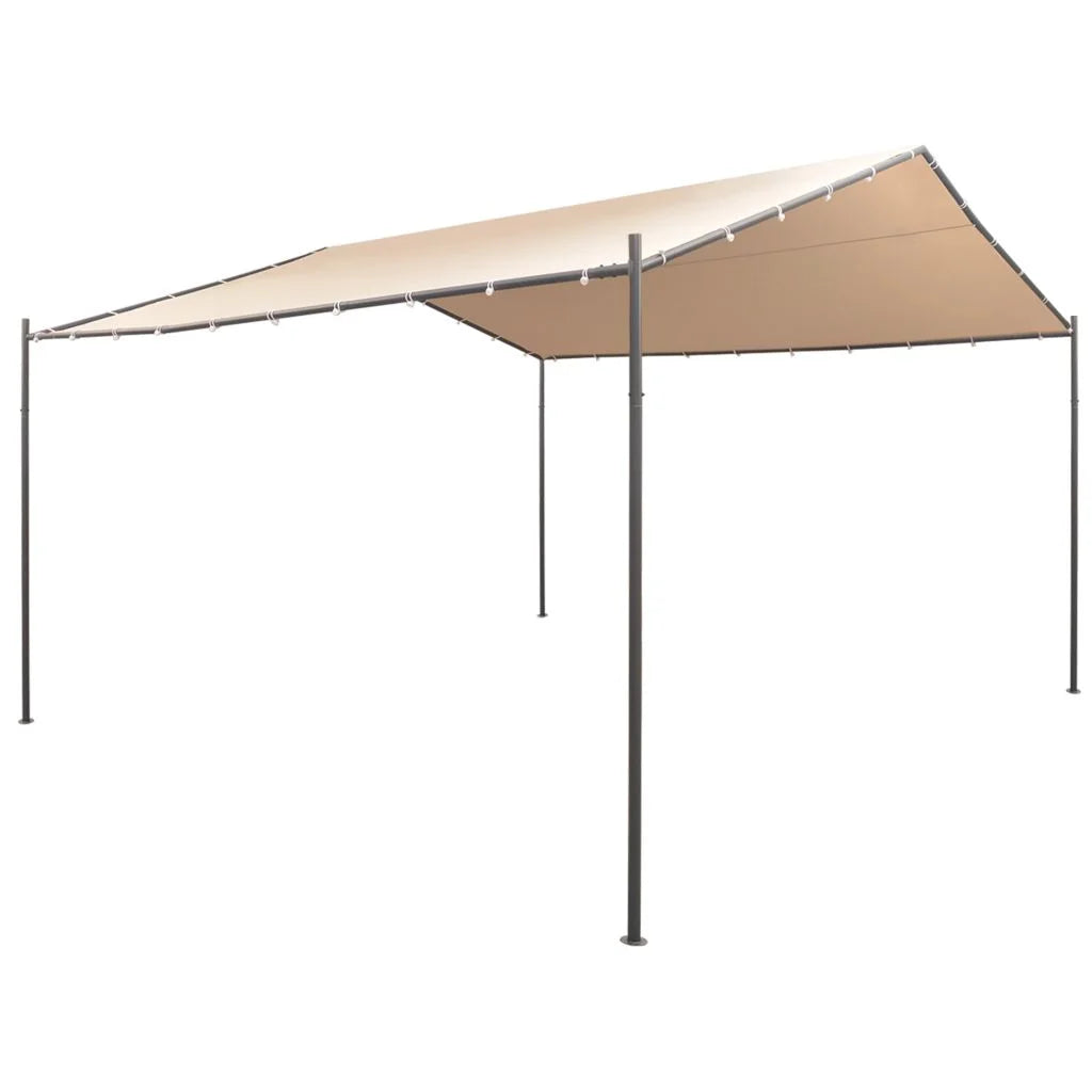 Beige Steel Gazebo Tent Canopy R625