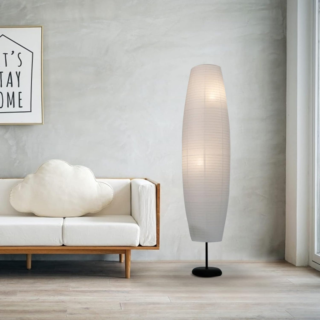 Paper Floor Lamp Shade with Bulb Cage Guard A3575