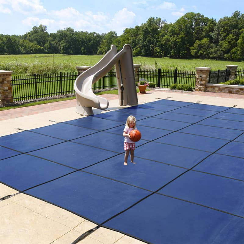 Green 18-Year Mesh Safety Cover for 12-ft x 24-ft Rect Pool D365839