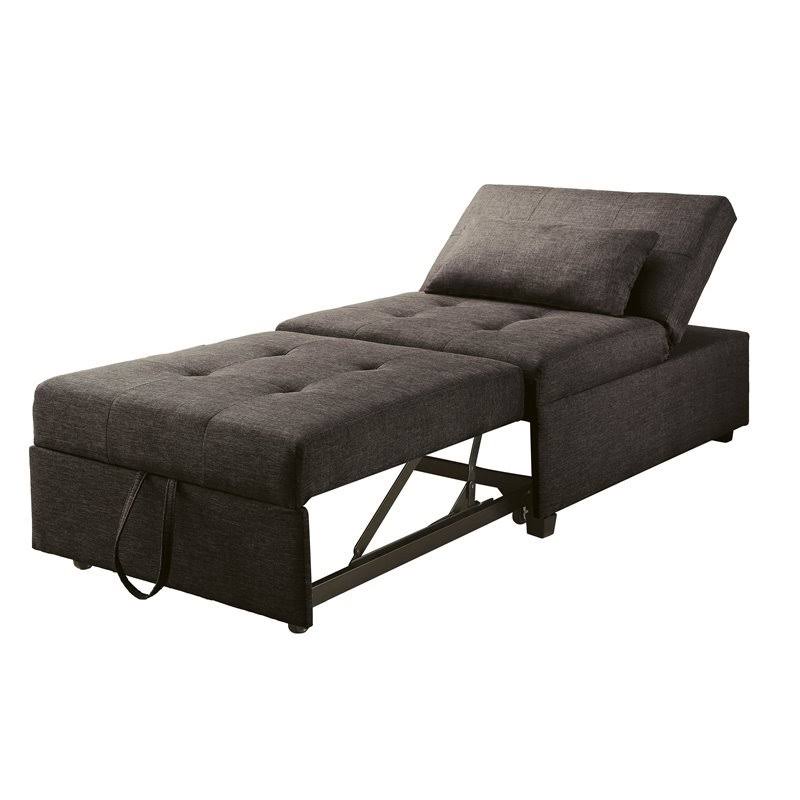 Dark Gray Futon Ottoman N788