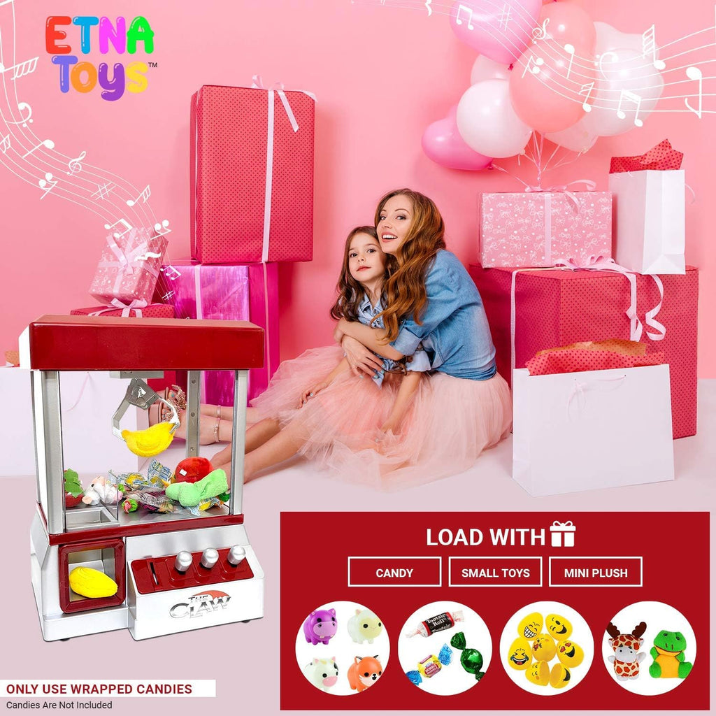 Mini Arcade Claw Machine Candy Prize Dispenser Game D391542