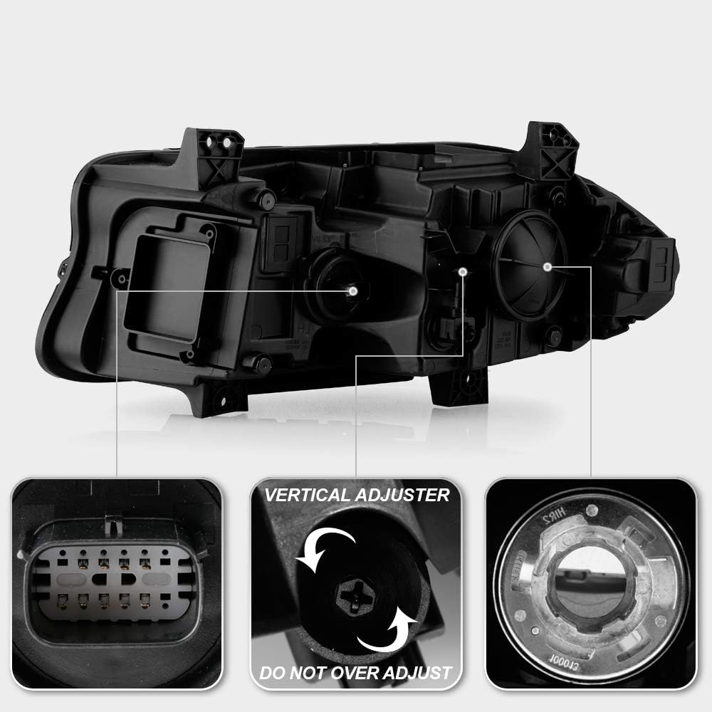 LED DRL Tube Projector Headlight Headlamp Passenger Side M715